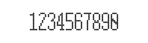 5×12数字点阵字体 ddN512AA0173