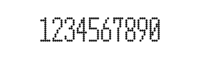 5×12数字点阵字体 ddN512AA0174