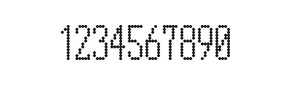 5×12数字点阵字体 ddN512AA0188