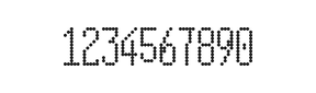 5×12数字点阵字体 ddN512AA0189