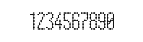 5×12数字点阵字体 ddN512AA0191