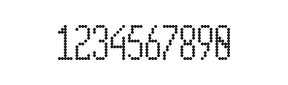5×12数字点阵字体 ddN512AA0192