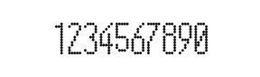 5×12数字点阵字体 ddN512AA0196