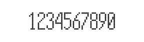 5×12数字点阵字体 ddN512AA0198