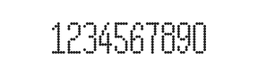 5×12数字点阵字体 ddN512AA0205