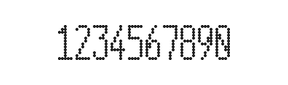 5×12数字点阵字体 ddN512AA0206