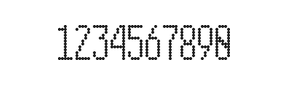 5×12数字点阵字体 ddN512AA0208