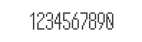 5×12数字点阵字体 ddN512AA0210