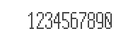 5×12数字点阵字体 ddN512AA0212