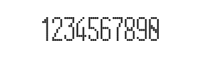 5×12数字点阵字体 ddN512AA0214