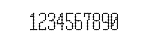 5×12数字点阵字体 ddN512AA0217