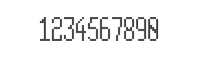 5×12数字点阵字体 ddN512AA0227