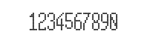 5×12数字点阵字体 ddN512AA0229