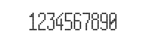 5×12数字点阵字体 ddN512AA0230