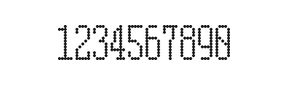 5×12数字点阵字体 ddN512AA0231