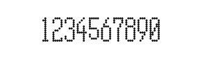 5×12数字点阵字体 ddN512AA0234