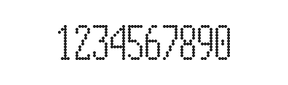 5×12数字点阵字体 ddN512AA0236