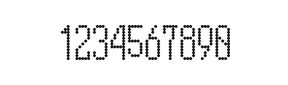 5×12数字点阵字体 ddN512AA0238