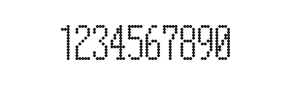5×12数字点阵字体 ddN512AA0239