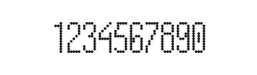 5×12数字点阵字体 ddN512AA0243