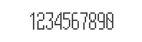 5×12数字点阵字体 ddN512AA0245