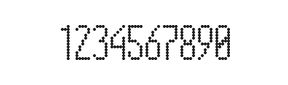 5×12数字点阵字体 ddN512AA0247