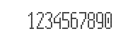 5×12数字点阵字体 ddN512AA0248