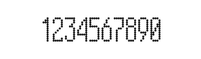 5×12数字点阵字体 ddN512AA0249