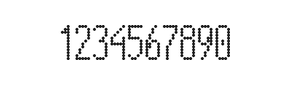 5×12数字点阵字体 ddN512AA0259