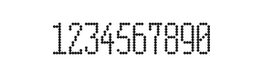5×12数字点阵字体 ddN512AA0264
