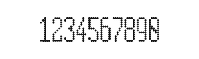 5×12数字点阵字体 ddN512AA0272