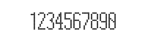 5×12数字点阵字体 ddN512AA0273