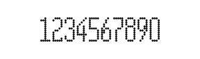 5×12数字点阵字体 ddN512AA0277