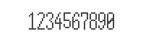 5×12数字点阵字体 ddN512AA0279