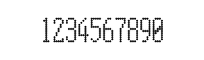 5×12数字点阵字体 ddN512AA0282