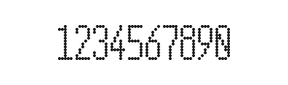 5×12数字点阵字体 ddN512AA0286