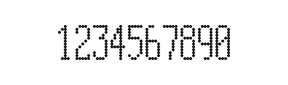 5×12数字点阵字体 ddN512AA0290