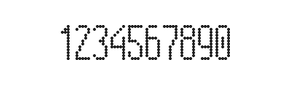 5×12数字点阵字体 ddN512AA0294