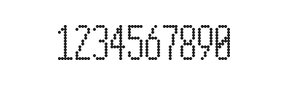 5×12数字点阵字体 ddN512AA0296