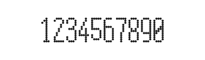 5×12数字点阵字体 ddN512AA0302