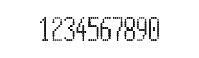 5×12数字点阵字体 ddN512AA0304