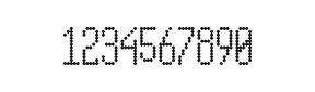 5×12数字点阵字体 ddN512AA0310