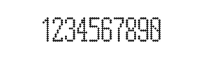 5×12数字点阵字体 ddN512AA0312