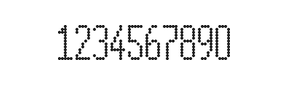 5×12数字点阵字体 ddN512AA0313