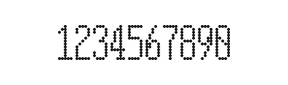 5×12数字点阵字体 ddN512AA0316