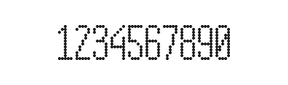 5×12数字点阵字体 ddN512AA0317