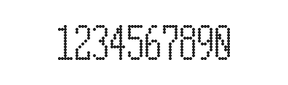 5×12数字点阵字体 ddN512AA0321