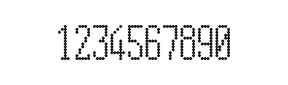 5×12数字点阵字体 ddN512AA0328