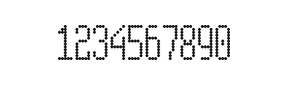 5×12数字点阵字体 ddN512AA0336