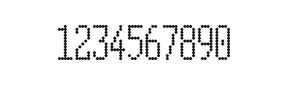 5×12数字点阵字体 ddN512AA0337